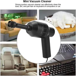 Mini Stofzuiger - USB Cleaner - Bureau Schoonmaken - Draagbaar Ontwerp - Niet gespecificeerd - Zwart — thumbnail 3