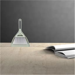 Stofblik en borstel - Bureaustoffer set - Bureau opruimen - Compact ontwerp - 31 cm set - One Color — thumbnail 2