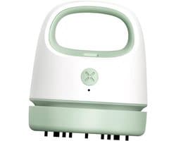Mini Bureau Stofzuiger - Tafelstofzuiger Handzaam - Bureau Schoonmaken - Draadloos USB Opladen - 9.9 x 8.6 cm - Groen