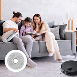 Set Van 10 Microvezel Dweilpads Voor Ecovacs Deebot T30 Pro Omni/T30 Omni/T30s Pro - Krachtige Reiniging Herbruikbaar - Geschikt Voor Hout Tegels En Tapijt - Grijs — thumbnail 4