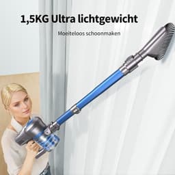Draadloze Steelstofzuiger - Lichtgewicht Stofzuiger - Efficiënt Schoonmaken - 23kPa Zuigkracht - 35 Min Looptijd - Blauw — thumbnail 4