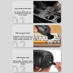 Handstofzuiger, USB Oplaadbaar Of Draagbaar, Mini Draadloze Handstofzuiger, Moeiteloos Stof En Rommel Aanpakken, Perfect Voor Thuis, Auto En Bureau, Kracht In De Palm Van Je Hand(Zwart) — thumbnail 2