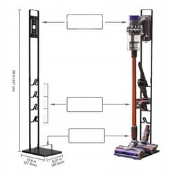 Rosfix Houder voor Dockingstation Standaard - Metaal, 20,5x27,5x127 cm - Geschikt voor Dyson V6–V15 — thumbnail 2