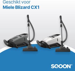 SQOON® Stofzuigerslang geschikt voor Miele Blizzard CX1 series, S2... Series - Compleet (inclusief pistoolgreep) - 1,85 meter — thumbnail 2