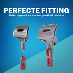 ZENC® Haarborstel met Slang Geschikt voor Dyson V15, V11, V10, V8 & V7 Steelstofzuiger - Mondstuk - Zuigmond - Stofzuigeraccessoires - Grijs — thumbnail 3