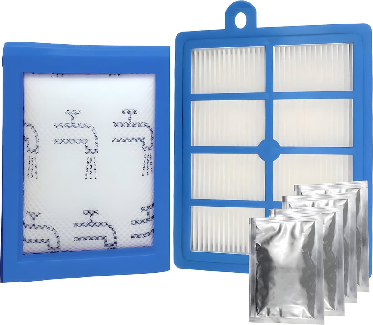 Filter set geschikt voor AEG UltraCaptic, LX9-1, LX9-2 - HEPA en schuim/spons motor filter - met geurzakjes - Vervanging onderdeel AUSK10 AEF 137 — afbeelding 1