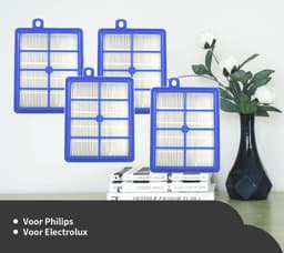 Replacements® H13 HEPA filters geschikt voor Philips -AEG - Electrolux - 4 stuks — thumbnail 1