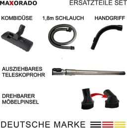 Maxorado Stofzuiger Set 5-delig - Combimondstuk + buis + handgreep + stofzuigerslang + meubelborstel geschikt voor Miele Complete C3, S8, S8 Serie, S8340, S8430, S8430 — thumbnail 3