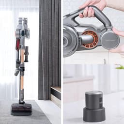 JIMMY H9 Pro 2-in-1-steelstofzuiger Batterij/Accu Droog HEPA Zakloos 600 W Goud, Grijs — thumbnail 2
