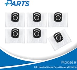 OBH Nordica Silence Force Allergy+ VO7717NA Stofzakken (6 Stuks, Plus.Parts® alternatief voor ZR200540) — thumbnail 1