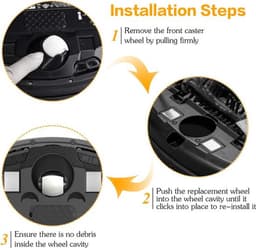 2 Pack Voorwiel Caster Montage Vervanging geschikt voor iRobot Roomba 800 900 700 600 500 Serie Stofzuiger 560 650 690 770 860 890 960 980 — thumbnail 5