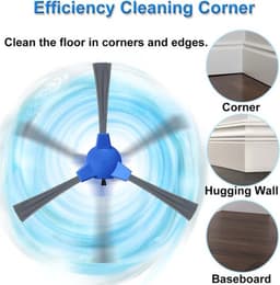 Accessoireset Vervangende onderdelen geschikt voor Eufy RoboVac G30 Edge/11S Max/15C Max/30C MAX/G30/G30 MAX/G30 Hybrid Robotstofzuiger, 1 x hoofdborstel, 3 x HEPA-filters, 6 x zijborstels (10 stuks) — thumbnail 2