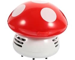 Mini Stofzuiger - Kruimelzuiger Bureau - Tafel Schoonmaken - Laag Geluidsniveau - 115 Gram - Rood