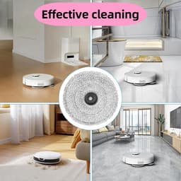Reserve Dweilonderdelen - Stofzuiger Accessoires - Robotstofzuiger Onderhoud - Perfecte Pasvorm - 4 Houders 2 Doeken - Zwart — thumbnail 5