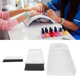 Mini Stofferborstel Set - Kleine Bezem - Bureau Reinigen - 3 in 1 Multifunctioneel - Uitschuifbaar - Wit — thumbnail 1