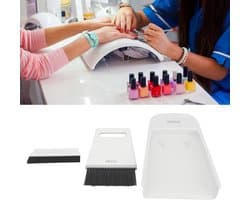 Mini Stofferborstel Set - Kleine Bezem - Bureau Reinigen - 3 in 1 Multifunctioneel - Uitschuifbaar - Wit