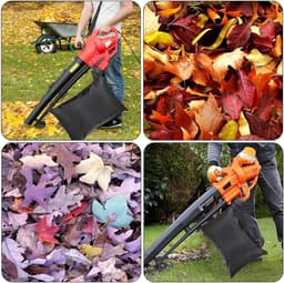 Opvangzak Bladblazer - Stofzuiger Zak - Tuinonderhoud Vereenvoudigen - Onderste Rits - 24 Gallon Capaciteit - Zwart — thumbnail 5