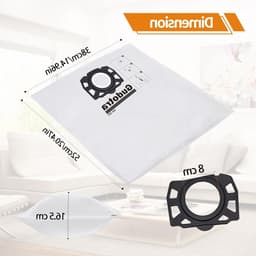 12 Vacuum Bags voor Kärcher WD3 WD2 Plus KFI 357 WD3S SE4001 SE4002 KWD1 KWD2 KWD3 - Stofzakken voor Stofzuigers, Hoge Kwaliteit en Duurzaam Gebruik — thumbnail 3