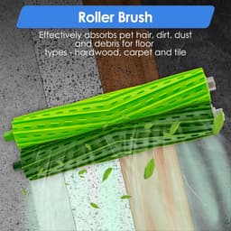 Stofzuigerborstel Vervanging - Rollerborstel Set - Grondig Schoonmaken - Premium Rubber Materiaal - 4 Stuks - Zwart — thumbnail 2