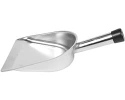 Handschep Roestvrijstaal - Stoffer en blik - Huishoudelijk schoonmaken - Ergonomisch handvat - 37 x 19 cm - Zwart