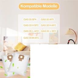 10 stuks Geschikt voor Bosch GAS 35 L AFC GAS 35 L SFC+ GAS 35 M AFC VB090F VAC090A VAC090AH VAC090S 2607432037 Stofzakken — thumbnail 3