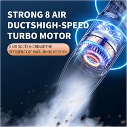 Draagbare Stofzuiger - Mini Auto Reiniger - Interieur Reinigen - Snelle Oplaadtechnologie - 6000 Pa Zuigkracht - Zwart — thumbnail 4