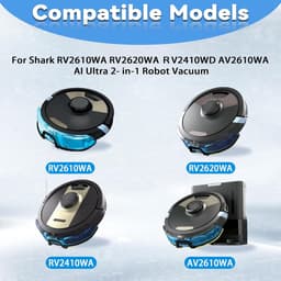 15 stuks accessoires - 8 dweilpads, 2 HEPA-filters, 4 zijborstels en 1 Reinigingsborstel - Voor Shark RV2610WA RV2620WA RV2410WD AV2610WA AI Ultra 2-in-1 Matrix Clean robotstofzuigermodellen — thumbnail 4
