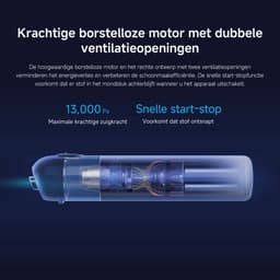 XIAOMI Mi Stofzuiger mini - Handstofzuiger - 6KPa, 30AW - 8.800 tpm - 30min autonomie - Wit (EU) — thumbnail 3