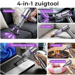 2-in-1 kruimeldief – Handstofzuiger - Draadloze stofzuiger – 22.000Pa - auto stofzuiger - Drie standen instelbaar - Voor thuis & auto — thumbnail 4