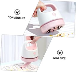 Draadloze Tafelstofzuiger - Mini Stofzuiger - Bureau Schoonmaken - USB Oplaadbaar - 3.9 x 3.4 Inch - Roze — thumbnail 4