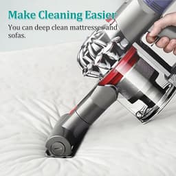 Onderdelen voor stofzuigers - Diepteborstel Mini Power Tool - Compatibel met Dyson V7 V8 V10 V11 V15 draadloze stofzuigers - Reinigt gemakkelijk matrassen, banken en auto-interieurs grondig - Grijs — thumbnail 4
