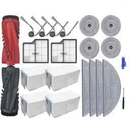 20 stuks -geschikt voor Roborock Saros 10/ G 30 - decoratieve accessoires - accessoireset - 2 hoofdborstels,4 stofzakken, 4 dweilpads,2 HEPA-filters ,4 Randdoek ,4 zijborstels — thumbnail 1
