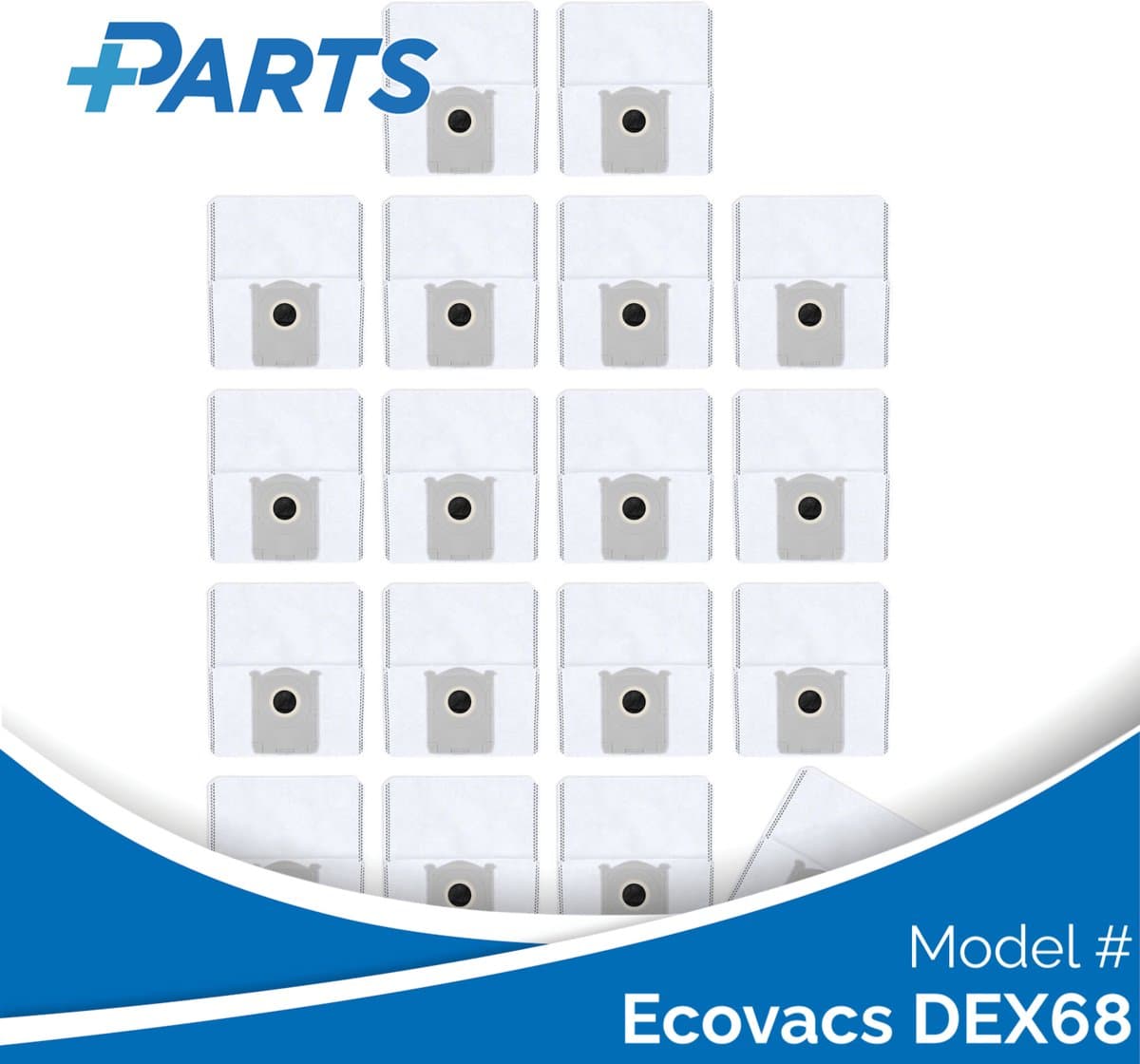 Ecovacs DEX68 Stofzakken (18 Stuks, Plus.Parts® alternatief voor DDB030041) — afbeelding 1
