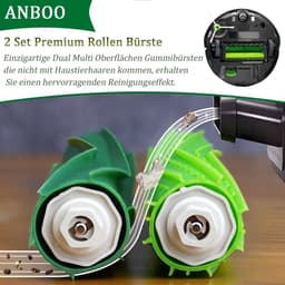 Dailygoods- Roller Borstels Set van 2 - Vervangende Onderdelen - Compatibel met iRobot Roomba i7/i7+/E5/E6/E7 - Hoogwaardige Materialen - Effectieve Reiniging - Stofzuigerborstels — thumbnail 2