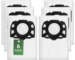6stuks - Geschikt voor de stofzakken SE4002 (niet-geweven) van de Karcher WD2/WD3/KD3 serie stofzuigers - stofzakken/opvangzakken - geschikt voor SE4001 - SE4002.