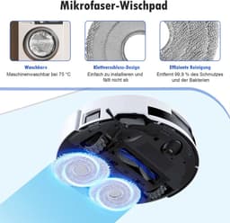 Dailygoods- Accessoireset 20-delig - Hoofdborstel - Dweilpads/Filters - Stofzakken/Zijborstels - Reinigingsborstel - Compatibel met Ecovacs Deebot T50 Omni/T50 Pro Omni - Robotstofzuigeraccessoires — thumbnail 4