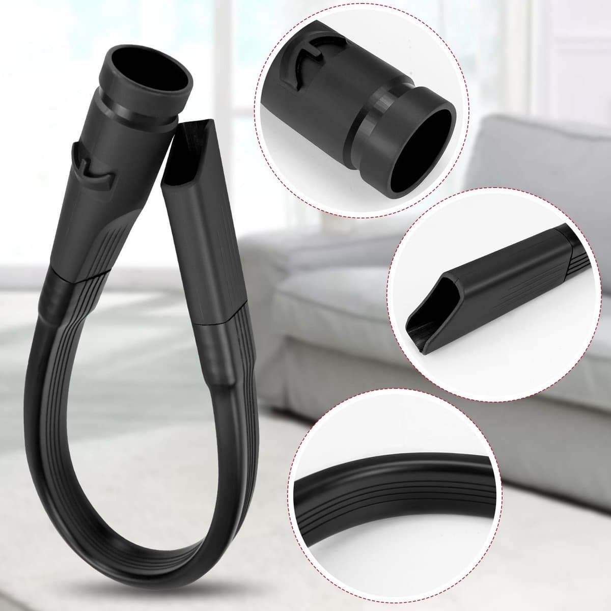 Dailygoods - Flexibel spleetmondstuk - Adapter en slang voor Dyson - Grijs - Stofzuiger accessoires - Hoogwaardige kwaliteit - Geschikt voor V7 V8 V10... — afbeelding 1