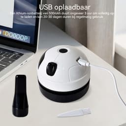 carmdering - Tafelstofzuiger - draadloze mini stofzuiger USB oplaadbaar - krachtige zuigkracht - compact en draagbaar - voor bureau, auto en huishouden — thumbnail 5
