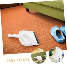 Mini Stofblik Set - Kleine Bezem - Bureau Schoonmaken - Compact Ontwerp - 2 Sets - Wit — thumbnail 5