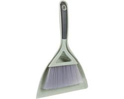 Compacte Veegset - Bezem Stoffer - Snel Schoonmaken - 2-in-1 Ontwerp - 31x21x4CM - Groente