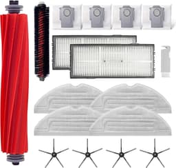 De accessoirekit Geschikt voor Roborock S7 Pro Ultra/Roborock S7 MaxV Ultra bevat: 1 rolborstel, 1 zelfreinigende borstel, 2 HEPA-filters, 4 zijborstels, 4 dweilpads en 4 stofzakken. — thumbnail 1
