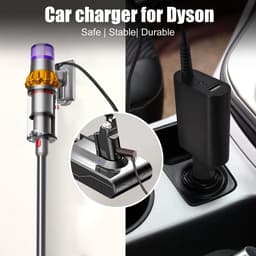 Shopcentral - 35 W autolader - Voor Dyson stofzuiger - Duurzaam en betrouwbaar - Zwart - Geschikt voor V7 V6 V8 DC58 DC59 - 1,8 meter kabel - Hoogwaard... — thumbnail 3