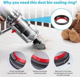 Store_7 - Dust Bin Bucket Sealing Ring - Vervangingsonderdeel - Zwart - Rubber - Verbeterde afdichting - Geschikt voor Dyson V11 V15 SV14 SV15 SV22 — thumbnail 3