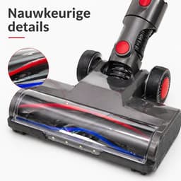 TEKROA® Aangedreven Zuigmond Geschikt voor Dyson Steelstofzuiger V15, V11, V10, V8 & V7 - Turbo Borstel - Vloerzuigmond - Stofzuigermondstuk - Opzetstuk - Mondstuk - Stofzuigeraccessoires - Grijs — thumbnail 2