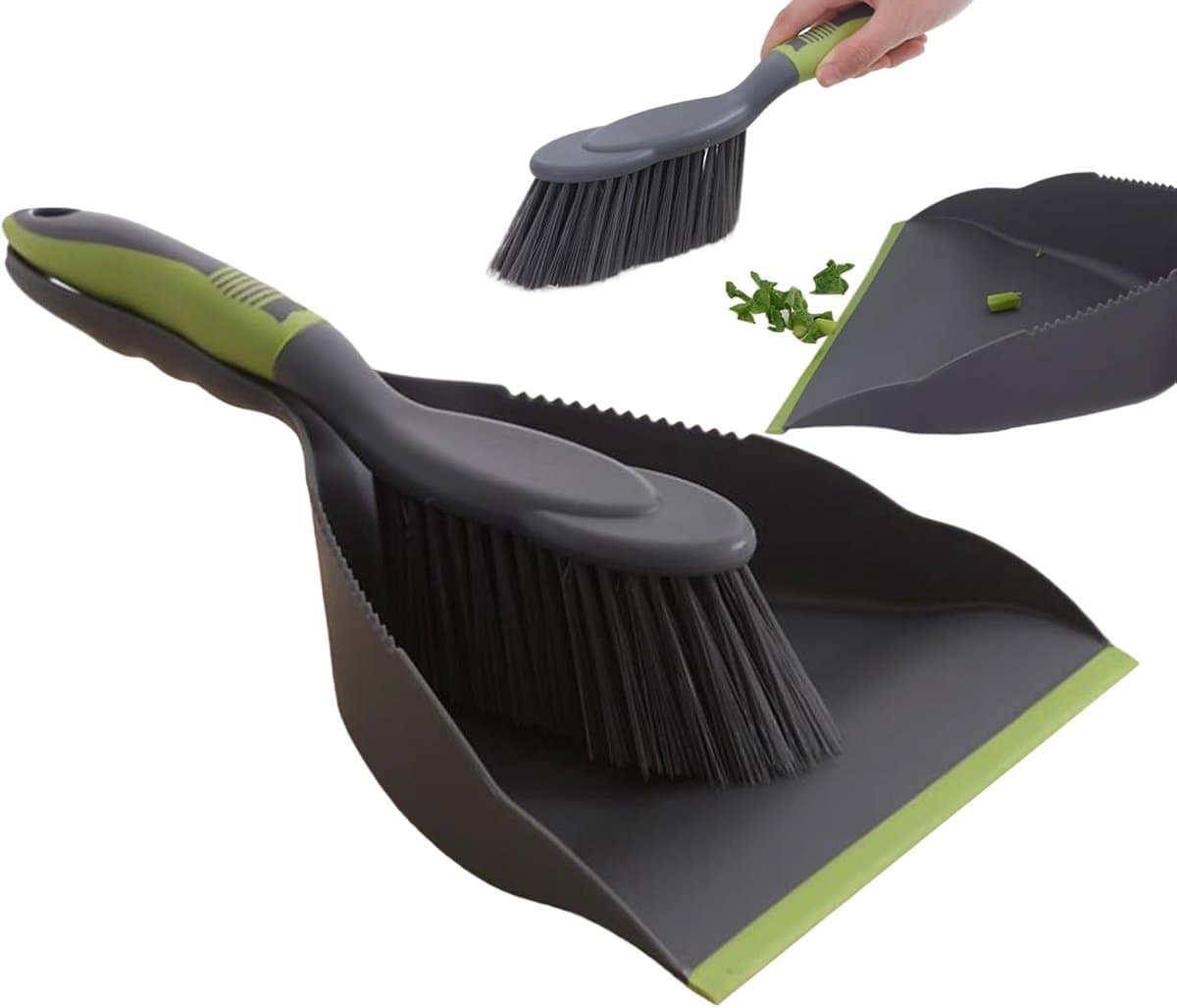 Mini Bezem Tafelveger - Handveger Blik - Snel Opruimen - Dicht Bij Grond - Compact Ontwerp - Zoals Afgebeeld — afbeelding 1