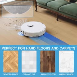 4 stuks Dweilpad vervanging voor Dreame D20 / D20 Pro Plus robotstofzuiger, accessoires, wisserdoek, pads, robotstofzuiger, reserveonderdelen, langdurig gebruik, wasbaar, reserveonderdelen — thumbnail 5