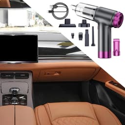 Draagbare Autostofzuiger - Handstofzuiger Auto - Auto Interieur Reinigen - 4-in-1 Stofverwijderaar - 22.5 x 21 x 6.5 cm - Zwart — thumbnail 4