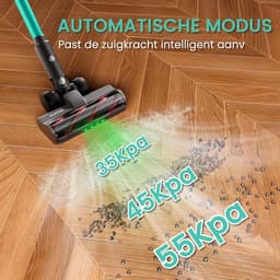 Draadloze Stofzuiger - Steelstofzuiger Krachtig - Huis Schoonmaken - 80 Min Werktijd - 1.6 Liter - Groen — thumbnail 3