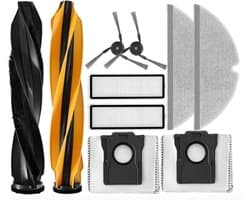 10-delige accessoireset voor de Dreame D20 Pro Plus robotstofzuiger - inclusief 1 paar hoofdborstel, 2 zijborstels, 2 filters, 2 doeken, 2 stofzakken