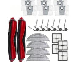 22-delige accessoirekit voor de Roborock Q10 S5/Q10 S5+ robotstofzuiger - inclusief 2 hoofdborstels, 4 dweilpads, 6 zijborstels, 4 HEPA-filters, 6 stofzakken